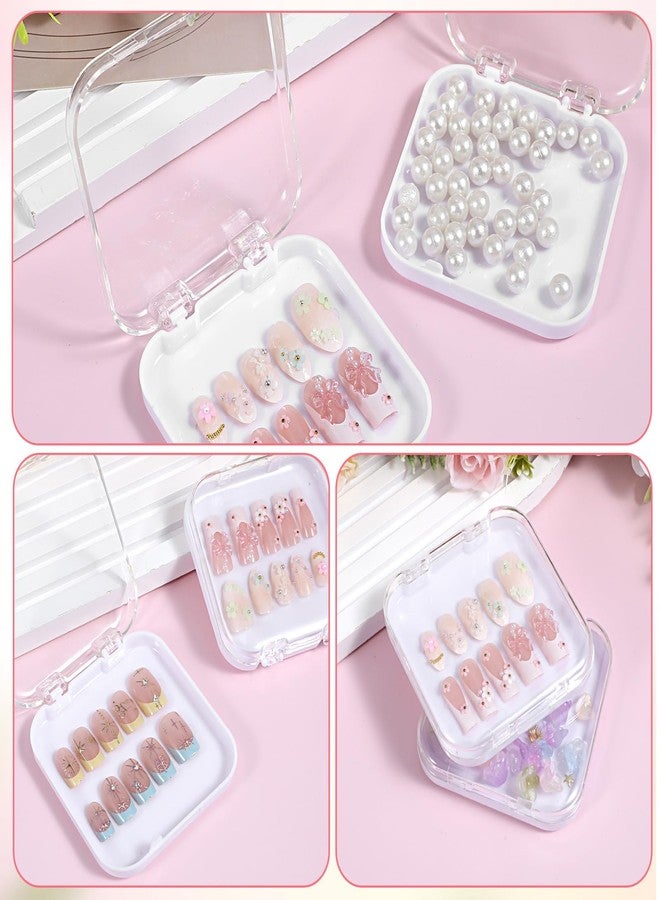 Nogeqi 6 Pcs Press on Nail Case, Press on Nail Packaging Box, Acrylic Nails Display Container with 72 Adhesive Double, Transparent Nails Storage Box for Nail-Salon Supplies Business - Image 2